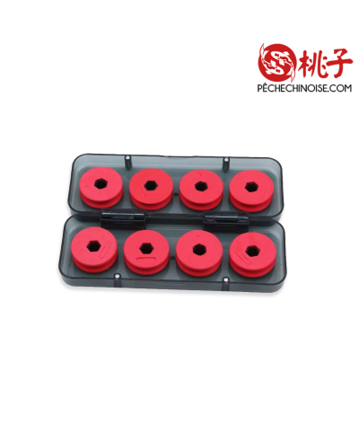 Boite de 8 Rouleaux pour Lignes de Pêche